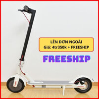Xe scooter điện gấp gọn màu Trắng, bánh 8.5inch, tích hợp màn hình điện tử 15km/lần sạc, tốc độ tối đa 30km- BH 12 THÁNG