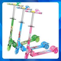 XE SCOOTER (SẮT) 3 BÁNH CÓ ĐÈN ( SIÊU GIÁ RẺ ) KHÔNG CHUÔNG CHO BÉ LOẠI CAO CẤP