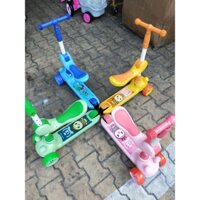 XE SCOOTER TRƯỢT CÓ GHẾ NGỒI CHO BÉ HÌNH CHÚ ẾCH CÓ NHẠC ĐÈN CAO CẤP LOẠI TO