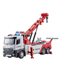 Xe tải cứu hộ Rescue-Mô hình tĩnh đồ chơi xe tải Rescue, ô tô cứu hộ Tow Service tỷ lệ 1:18 bằng nhựa cao cấp điều khiển cần kéo với giá siêu rẻ