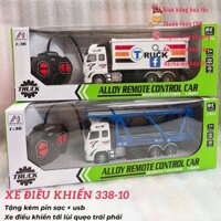 Xe Tải Điều Khiển Pin Sạc 338-10 Tới lùi Trái phải kèm pin sạc usb Tỉ lệ 1:36 Kim loại + Nhựa