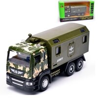 Xe tải quân sự bằng hợp kim nhựa mô hình đồ chơi ô tô trẻ em mô hình tỉ lệ 1:50