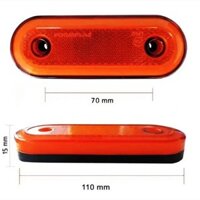 Xe Tải Sửa Đổi Đèn Bên 24v Lưới Nhỏ Màu Vàng Ánh Sáng Với LOGO Bên Váy Đèn Báo Ánh Sáng Rộng Oka LED Nhấp Nháy