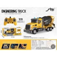 Xe tải trộn, Xe Công, Xe Cẩu Tháp điều khiển từ xa 2.4GHz Âm thanh 11 kênh nhạc Ánh sáng chuyển động tự do Hợp kim RC
