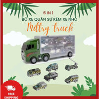 Xe Tải Va Li 6 Chiếc Hợp Kim Nhỏ Cứu Hộ Xe Mô Hình Xe Đồ Chơi Trẻ Em Đồ Chơi Xe Ô Tô Tải