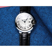 Xe * tầng Ballon Bleu 33MM LQQ26round Mặt số Đồng hồ nữ Xu hướng thể thao kinh doanh, Dây đeo bằng thép không gỉ Đồng hồ nữ cơ khí tự động sang trọng cổ điển