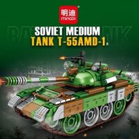 Xe tăng chiến đấu chủ lực T-55 Mô hình khối xây dựng lắp ráp quân sự mô hình quân đội Tương thích với LEGO