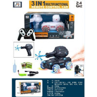 Xe tăng điều khiển từ xa 3in1 đa chức năng Đồ chơi trẻ em bom nước xe bong bóng, xe điều khiển từ xa phóng đạn hạt nở
