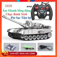 Xe Tăng Điều Khiển Từ Xa Chạy Bánh Xích Có Âm Thanh - Ánh Sáng Sống Động Sử Dụng Pin Sạc