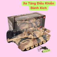 Xe Tăng Điều Khiển Từ Xa Mô Hình Xe Tăng Điều Khiển Chạy Bánh Xích 30cm Sạc (Xj13), Nhạc Chiến Đấu cho bé vui chơi