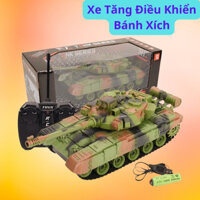 Xe Tăng Đồ Chơi Điều Khiển Bánh Xích Loại Lớn 30cm cùng bé tiến lên chiến đấu với thiết kế hiện đại siêu bền