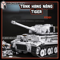 Xe Tank Tiger Đồ chơi Lắp ráp Xe Tăng Quân đội Thế Chiến Hạng Nặng Mô hình Quân sự Tank Sáng tạo 97001