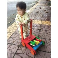 Xe Tập Đi Bằng Gỗ 3 Con Gà Chống Trượt Cho Bé Xe Đẩy Con Gà Gỗ Tự Nhiên Hàng Việt Nam Cao Cấp