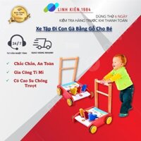 Xe Tập Đi Bằng Gỗ Cho Bé Có Vòng Cao Su Chống Trượt. Đồ Chơi Trẻ Em Thông Minh