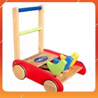 Xe Tập Đi Cho Bé, Đồ Chơi Xe Gà Tập Đi Cho Bé Có Vòng Cao Su Chống Trượt Bằng Gỗ 3 Con Gà  - sale