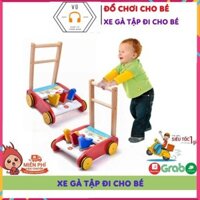 Xe Tập Đi Cho Bé, Đồ Chơi Xe Gà Tập Đi Cho Bé Có Vòng Cao Su Chống Trượt Bằng Gỗ 3 Con Gà