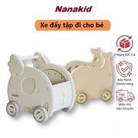Xe tập đi cho bé, xe tập đi có chứa giỏ đựng đồ chơi đa năng 4 chế độ, có ngăn đựng đồ NK88