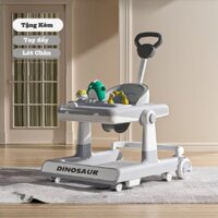 Xe Tập Đi Chữ U Khủng Long Cho Bé Có Nhạc Đèn Và Thay Đổi Chiểu Cao Linh Hoạt - Tặng Kèm Tay Đẩy + Lót Chân Cho Bé