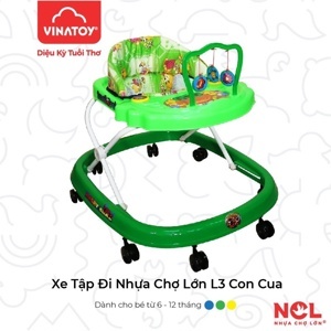 Xe tập đi con cua có nhạc Nhựa Chợ Lớn M1393B-XTĐ