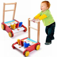 Xe tập đi gỗ, xưởng sản xuất tại Việt Nam,có vòng cao su chống trượt,loai 1.