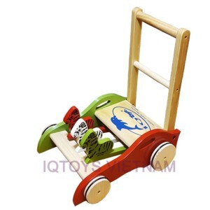 Xe tập đi IQ Toys gỗ tự nhiên hình con ngựa