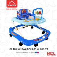 Xe Tập Đi Nhựa Chợ Lớn L3 Con Vịt Dành Cho Bé Từ 6 - 12 Tháng Không nhạc - M1441A-XTĐ - Xanh dương