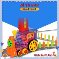 Xe Tàu Hỏa Domino Cho Bé, Đồ Chơi Trong Nhà Xe Lửa Xếp Hình Tự Động Có Nhạc Cho Trẻ Em
