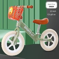 Xe Thăng Bằng Cho Bé Có Giỏ, Xe Chòi Chân 2 Bánh Cao Cấp