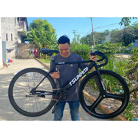 xe thể  thao fixed gear bánh  trước  3 đao có nhiều màu cho khách chọn ( kèm  strap và đồ lắp )