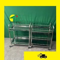 Xe Tiêm 2 Tầng Inox - Xe Đẩy Inox