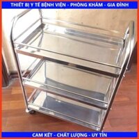 Xe Tiêm 3 Tầng Inox - Xe Đẩy Inox - Xe tiêm 2 tầng inox.