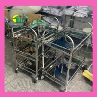Xe Tiêm 3 Tầng Inox - Xe Đẩy Inox
