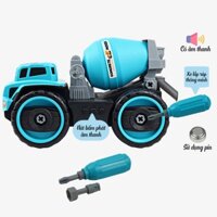 Xe trộn bê tông lắp ráp thông minh có âm thanh HT7757C hàng Việt Nam chất lượng