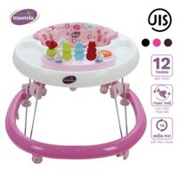 Xe tròn tập đi có đồ chơi và nhạc cho bé Mastela W2002 bánh xe cao su hãm di chuyển theo quán tính siêu nhẹ xoay 360 độ - Hồng