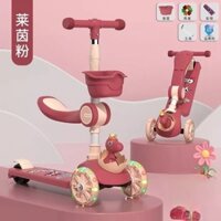 Xe trượt KHÔNG NHẠC - HV Scooter Khủng Long bánh phát sáng có ghế cho người lớn hàng cao cấp đủ màu