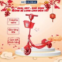 Xe trượt scooter 3 bánh có giỏ đựng đồ BBT Global KM066