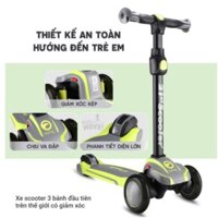 Xe trượt scooter 3 bánh có giảm xóc xịn 21st Scooter ROD3 2020 cho bé từ 2-12 tuổi, đèn led phát sáng, gấp gọn