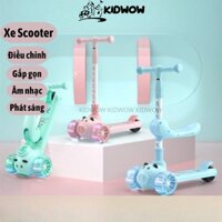 Xe Trượt Scooter 3 Bánh Đa Năng Có Đèn Led Phát Sáng, Có Nhạc Và Ghế Ngồi Cho Trẻ Em - Xe Thăng Bằng Có Nhạc Dành Cho Bé