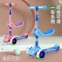 Xe trượt scooter 3 in 1 3 bánh phát sáng có đèn có nhạc cho bé
