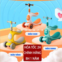 Xe trượt Scooter 3 in 1 cho bé cao cấp - 3 chế độ - Bánh xe phát sáng vĩnh cữu gấp gọn