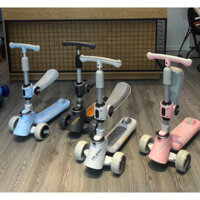 Xe trượt scooter cao cấp 3 bánh tải max 100kg có ghế ngồi siêu chắc chắn hiệu MIJIAQI tặng stiker và lục giác