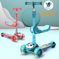 Xe trượt scooter cho bé , có nhạc có đèn kiêm xe chòi chân 2 trong 1 Kèm Quà Tặng Giỏ Xe [Mẫu Mới]