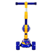 Xe trượt scooter, xe chòi chân có nhạc đèn 166 (Xanh dương)