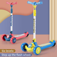 Xe trượt Scooter, Xe Chòi Chân Cho Trẻ Lớn ba bánh phát sáng Cơ, an toàn cho bé, phù hợp 4 - 15 tuổi