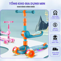Xe trượt Scoter 3 bánh đa năng có đèn led phát sáng, có nhạc và ghế ngồi cho trẻ em - Xe thăng bằng có nhạc dành cho bé