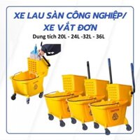 Xe vắt nước cây lau nhà 24 lít, Thùng vắt cây lau nhà công nghiệp