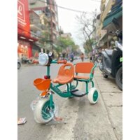 Xe xích lô, xe 3 bánh đôi có đèn, xe tập đi cho bé