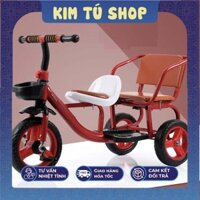 Xe xích lô, xe đạp ba bánh hai yên ngồi, Tiện Lợi, An Toàn cho Bé - Đặc Biệt Thiết Kế Rộng Rãi, Dễ Sử Dụng