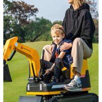 Xe xúc cẩu điện size Đại, bánh xích cao su, động cơ lớn 12V 12AH chân ga có điều khiển cực ngầu cho các bé yêu