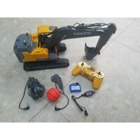 Xe xúc điều khiển từ xa 3 trong 1 Double Eagle Volvo E568-001 kèm đục và gắp thay đổi